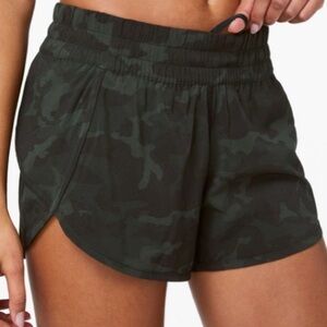 lululemon athletica Dark Green Camouflage Athletic Shorts